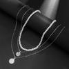 Vintage Goth Imitation-Pearl Coin Pendant Choker Necklace for Men Fashion Statement Punk Snake Chain Grunge Jewelry Steampunk