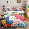 Colorful Cat Pattern Bed Set   Bedding Duvet Cover Set Duvet Cover Pillowcases (1 * Duvet Cover 2 * Pillowcases, without duvet insert)