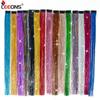 15 Colors Clip In Hair Tinsel Fairy Hair Tinsel 19.5 Inches Glitter Colorful Clip On Tinsel Hair Extension For Women Girls Party