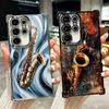 Чехол для телефона с покрытием Музыкальный инструмент Саксофон для Samsung Galaxy S24 S25 FE S26 Edge S23 Ultra S22 S21 Plus S20 Противоударный Airaba