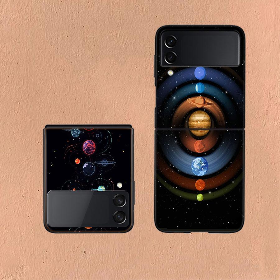 Космический Галактический Чехол Для Телефона Samsung Z Flip 6 7 5G Galaxy Z Flip 5 4 3 5G Чехлы Ударопрочный Жесткий Чехол TPU