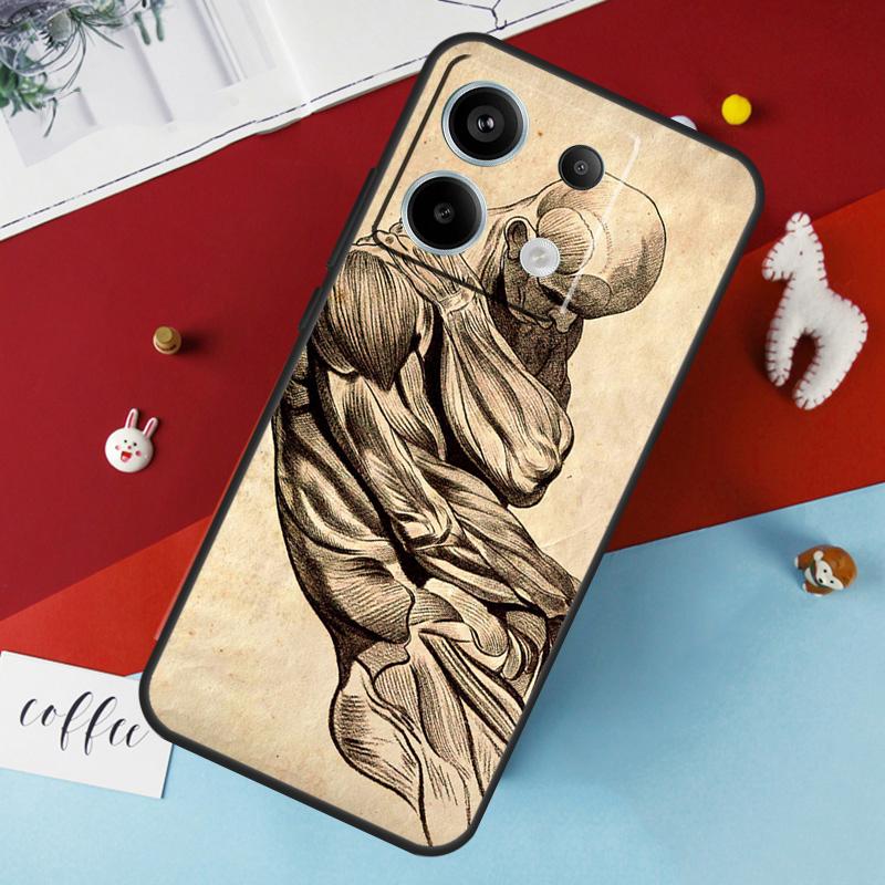 Human Anatomy Case For Xiaomi Redmi Note 12 11 10 9 8 13 Pro Plus 12S 11S 10S 9S 10A 9C 10C 12C 13C Cover