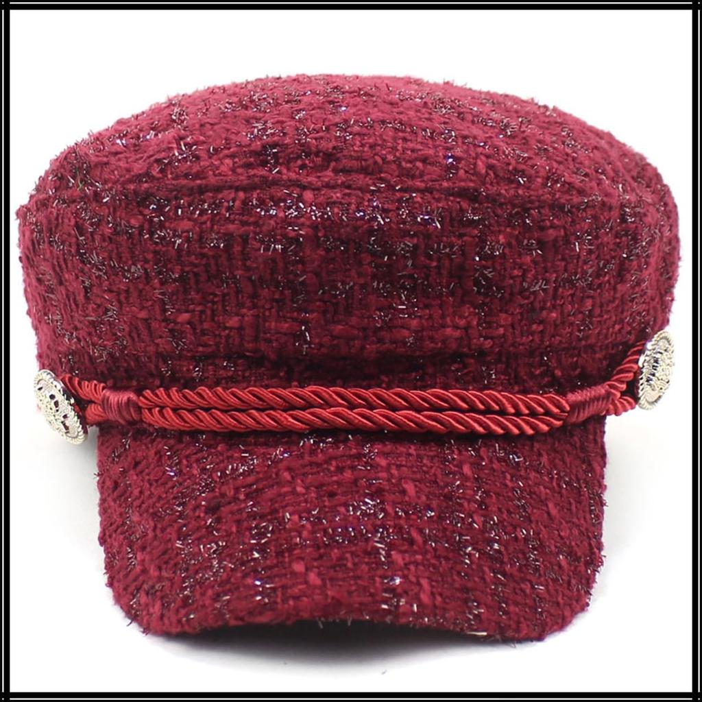 Морская кепка газетчика Going CZ311 [Белый Клык], Кепка, Девочковый, Стильный, Шляпа, На выход, Путешествия, Твид, Женская, (Вино)