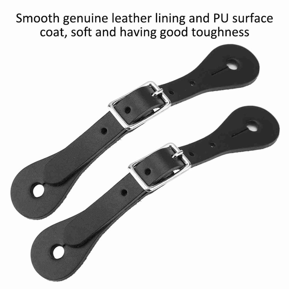 1 pair Genuine Leather Equestrian Spur Strap Handmade Western Spur Strap Outdoor Sports