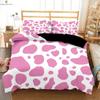 Черно-белый розовый коровий принт стеганое одеяло простой стиль детский комплект постельного белья машинная стирка пододеяльник наволочка