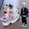 Детские сетчатые кроссовки весна и осень для мальчиков Pops Shoes Обувь для девочек Кроссовки для бега среднего и большого размера Tide