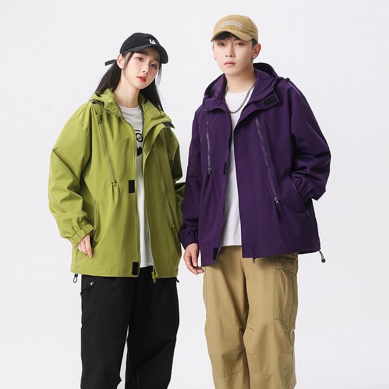 Весенняя Новая Мужская и Женская Куртка для Активного Отдыха и Досуга Взрывная Ветрозащитная и Водонепроницаемая Куртка Большого Размера