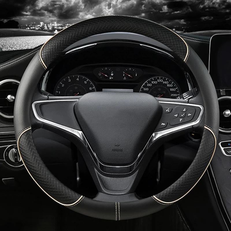 Car Steering-Wheels Cover 38cm 15" Leather for Chevrolet Cruze Malibu Sail Spark Captiva Equinox Trax/Tracker AVEO Lova RV