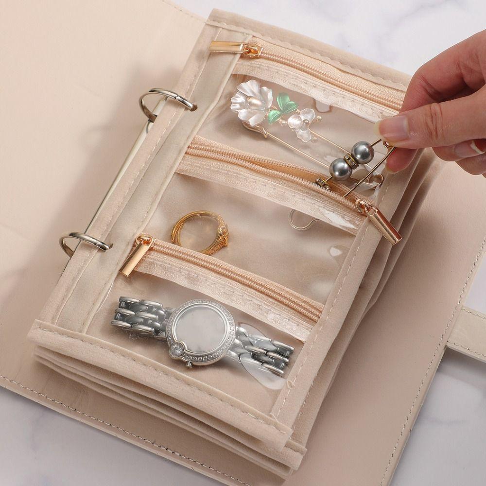 Transparent Velvet Jewelry Packing Bag Bracelet Rings Jewelry Organizer Outdoors