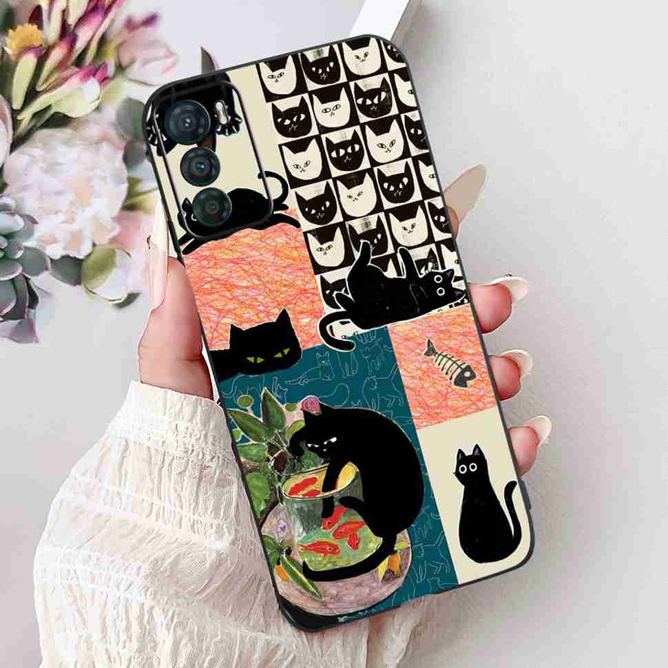 Милый Чехол-Котик для Motorola Moto G42 Защитный Чехол для Телефона Для Moto G 42 G42 MotoG42 XT2233-2 Чехол Capa