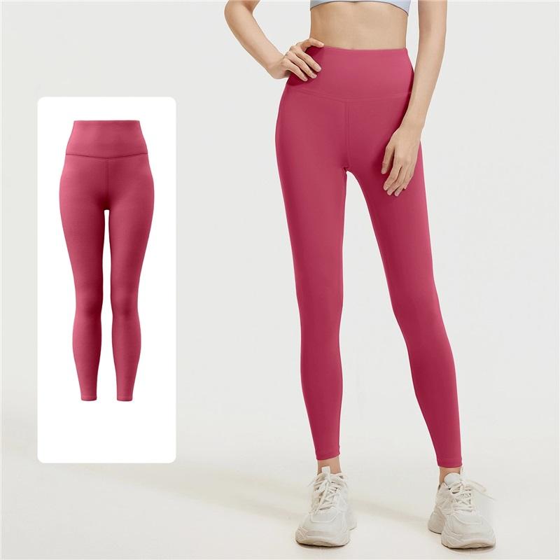 Women's Yoga Pants Nude Stretch High Waist Hip Lifting Sports Fitness Tight Fitting Trousers Abdomen