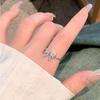 Women's Crystal Bow Zircon Ring - Niche Design Plain Band, Fashion Pinky, or Index Finger Jewelry