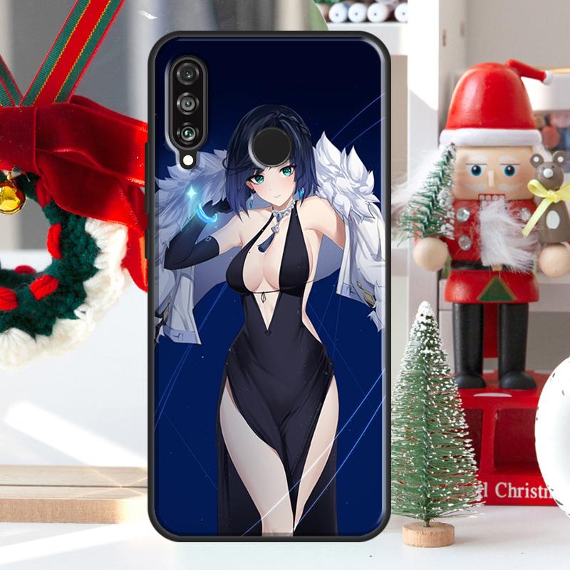 Чехол Yelan Genshin Impact для Huawei Nova 12i 11i 8i 12s Y73 Y72 Y61 Y91 Y90 Y70 Y60 9 10 SE P60 Pro P30 P40 Lite