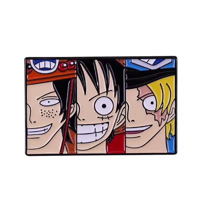 Эмалированный значок аниме One Piece Комический Манки Д. Луффи Лацканы для рюкзака Мужские Женские Броши Крутой Декор для портфеля Подарок