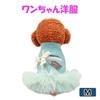 Used [Limited Time Sale] [M] White Ribbon Frill Blue Dress for Small Dogs
