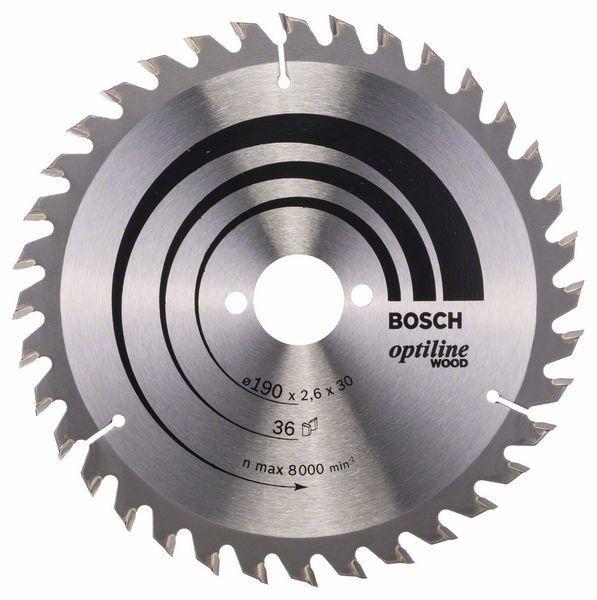 Circular Saw-H Optiline Wood 190*2.6*30/Z36 - B 2608640616