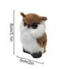 1Pc Figurines New Year Miniatures Table Decorations Plush Mini Simulation Ornaments Artificial Owl Fake Animal
