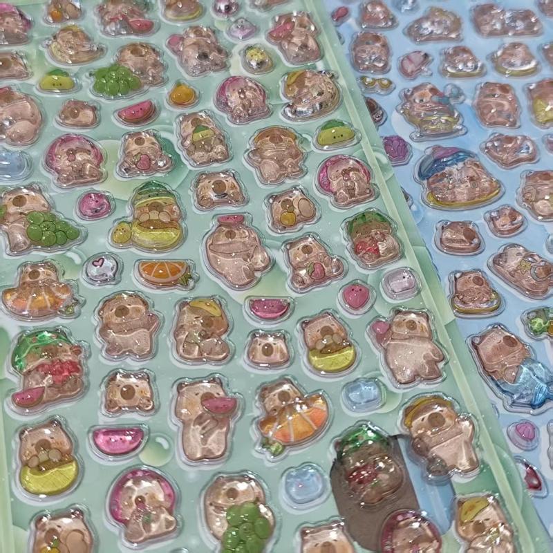 3D-наклейки с рельефными изображениями животных из серии Anime Worlds Store — милый декор для рукоделия, блокнотов, украшения устройств и подарков.