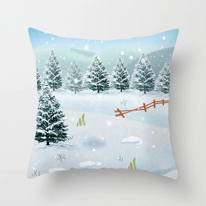Christmas Home Pillowcases Christmas Printed Bed Home Decoration Cushion Covers Christmas Decorative Pillowcases