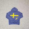 Mens Oversized Hooded Sweatshirt With Letter Print - Streetwear Hip Hop Style Cotton Blend Loose Fit Long Sleeve