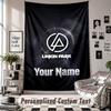 Wall Hanging Tapestry With Custom Name & Text, Linkin Park Decorative Tapestry For Bedroom