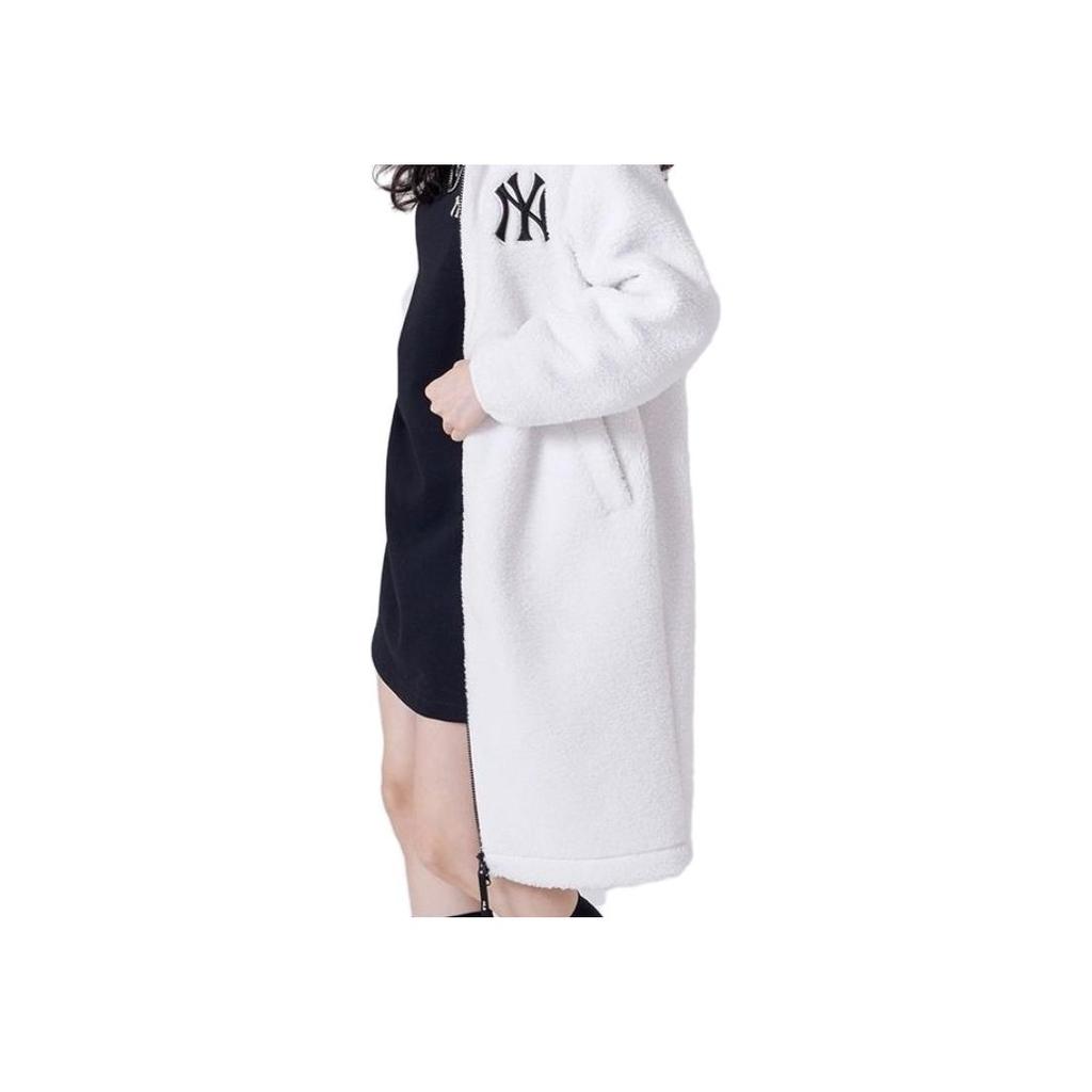 Новые бархатные куртки MLB New York Yankees женские цвета слоновой кости 3AJPF3416-50IVS