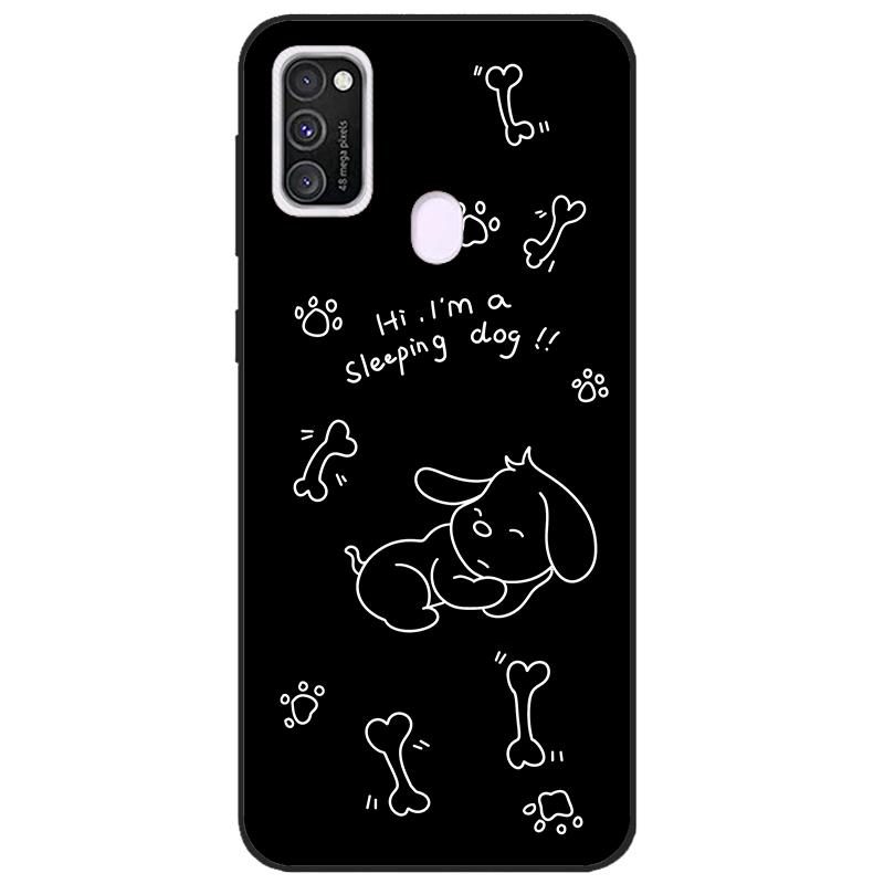 For Samsung M21 Case 6.4" Soft Silicon Cover For Samsung Galaxy M21 M 21 m215 Phone Back Bumper Funda black tpu case