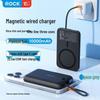 Магнитный Power Bank ROCK 10000 мАч со встроенным кабелем Type-C