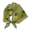 Floral Embroidered Scarf Compact Foldable Design Headscarf Multipurpose Head Wrap Small Shoulder Shawl or Neck Cover