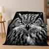 2026 New Mysterious Colorful Owl Cartoon Birds Flannel Blanket,Cozy Soft Throw Blanket for Home Bedroom Bed Sofa Cover Kids Gift