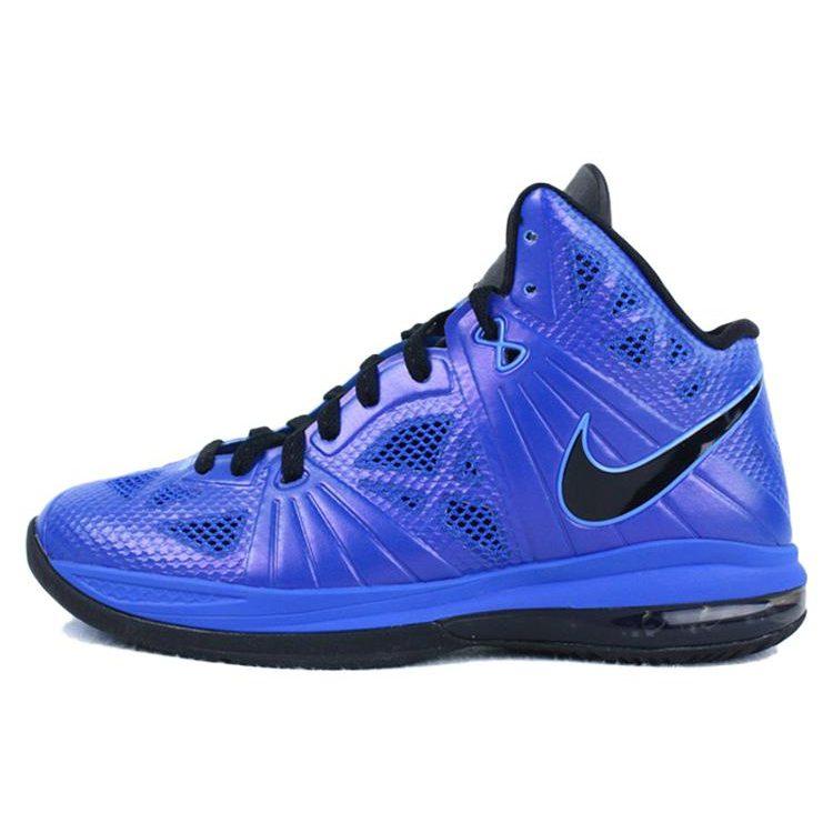 Nike Леброн 8 PS Королевский/Черный Удобные Сетчатые Нескользящие Средние Баскетбольные Кроссовки Мужские Сине-Фиолетовые 441946-400