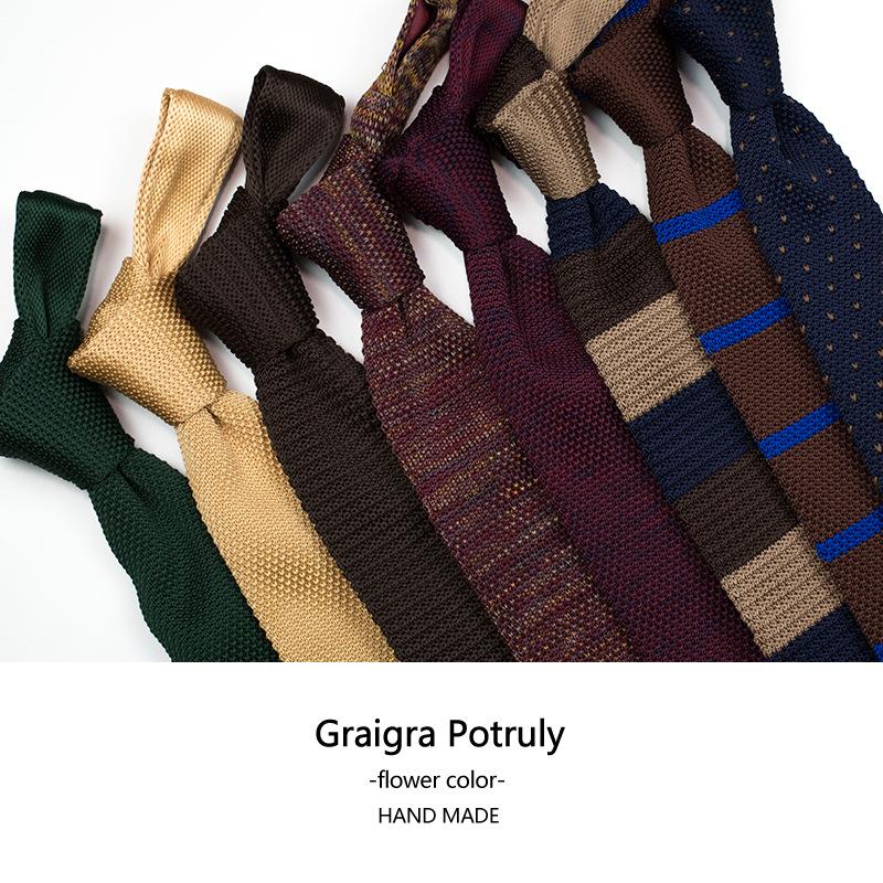 Темно-зеленый маленький галстук 5 см узкий вариант кофейного цвета ретро полосатый британский японский прилив плоский вязаный галстук