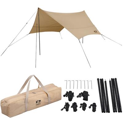 Iris Ohyama Tarp x Beige Hexatarp кемпинговое снаряжение для отдыха на природе с шестом с высокой водостойкостью сетка светоотражающий материал шнур слайдер все в одном