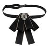 Rhinestone Bowknot Brooches Alloy Necktie Fashion Wedding Party Bow Tie  for Groom Formal Suit