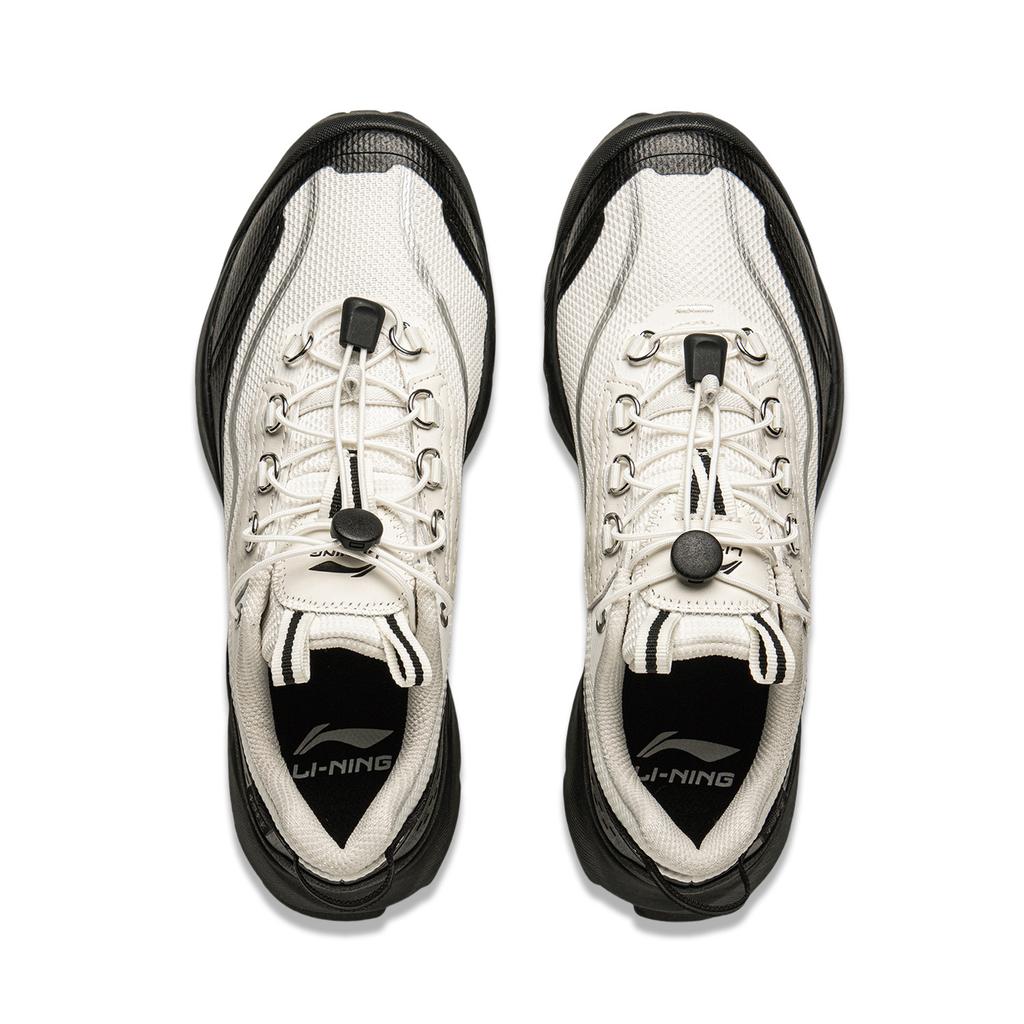 Li Ning Mulan Trend Sports Shock Absorption Rebound Wear Resistant Low Top Casual Shoes Women Casual Shoes White Black AZGV066-1