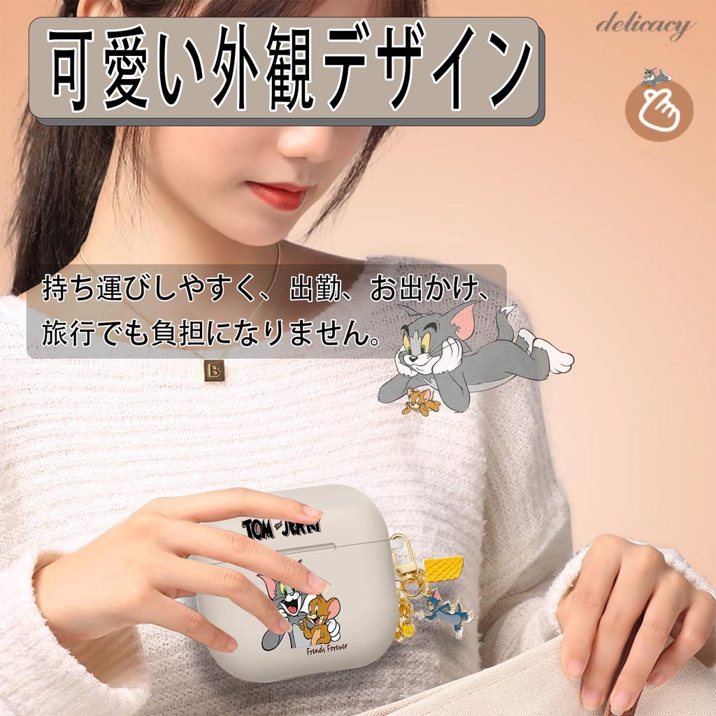 Ausrann Чехол для AirPods 3-го поколения Чехол для AirPods3 Чехол для AirPods 3-го поколения Персонаж Magsafe Совместимый с беспроводной зарядкой Том и Джерри Милый