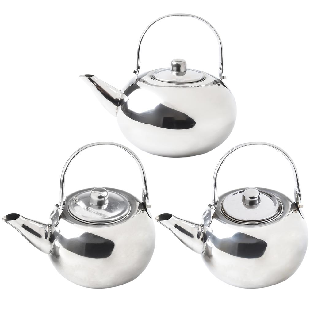 Чайник из нержавеющей стали с термостойкой ручкой для повседневного использования, для кемпинга