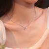 Real Moissanite Diamond 6 Prong Pendant Necklace 925 Silver Sparkling Cauliflower Chain for Women Wedding Fine Jewelry