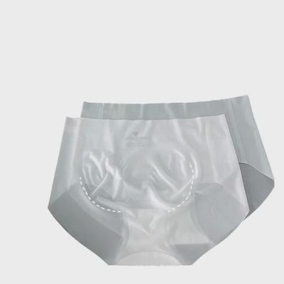 «Новые ультратонкие бесшовные женские трусы со средней посадкой из шелка Ice Silk — дышащие и легкие для лета»
