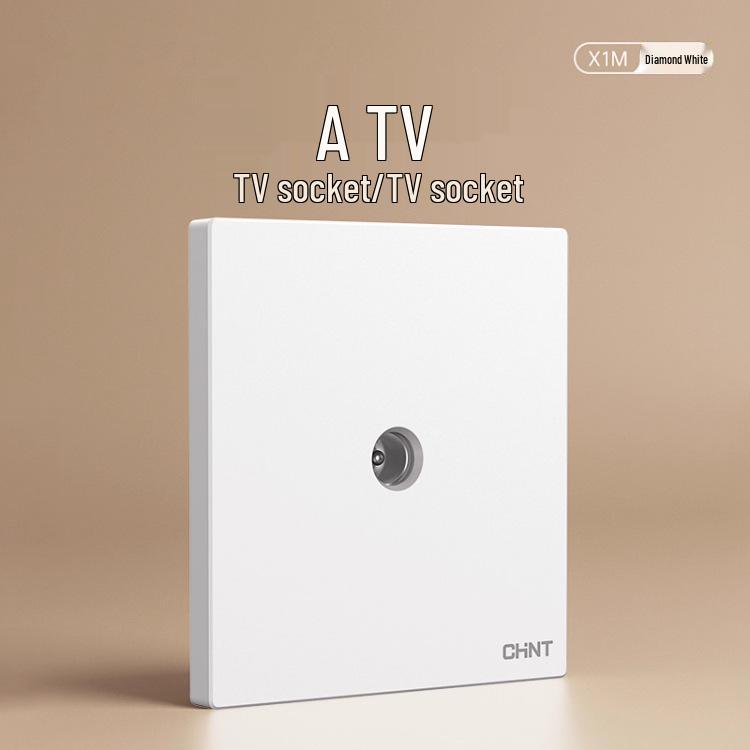 Chint 16A Настенная розетка для кондиционера, одинарная, пятиконтактная, тип 86, бриллиантово-белый.