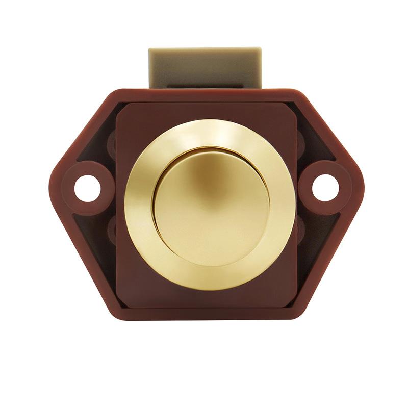 Push Button Keyless Locks Latch Knob Cupboard 2cm Mounting Hole for RV Drawer Cabinet Door Thickness 1.5-1.8cm