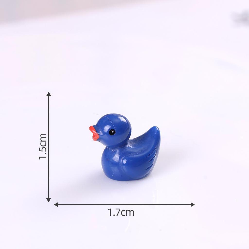 Miniature Colorful Luminous Duck Resin Ornaments for Micro Landscape and Moss Decor