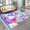 Magical Unicorn Print Kids Carpet for Girls Room Nursery Decor Play Mat Soft Living Room Bedside Rug Machine Washable Floor Mat