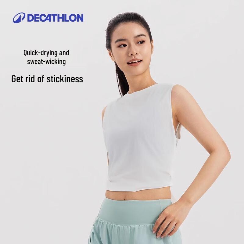 Женский тренировочный топ-майка с дизайном спинки «бабочка» от Decathlon