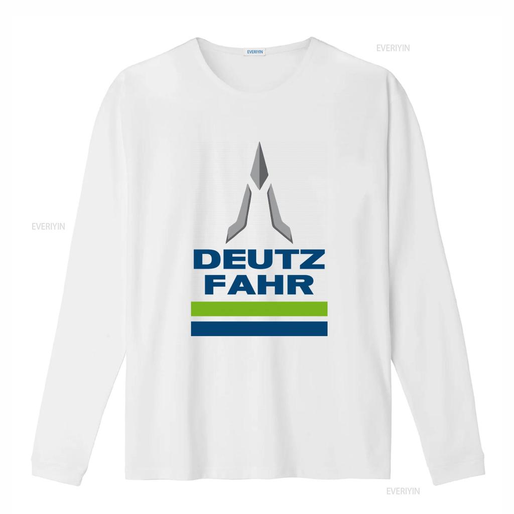 Deutz Fahr Logo Print T Shirt for Men Stylish and Comfortable vintage Washed graphic Slightly Unisex Versatile homme Casual
