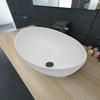 VidaXL Oval-Shaped Washbasin Ceramic White Hand Basin Sink Bathroom 140674
