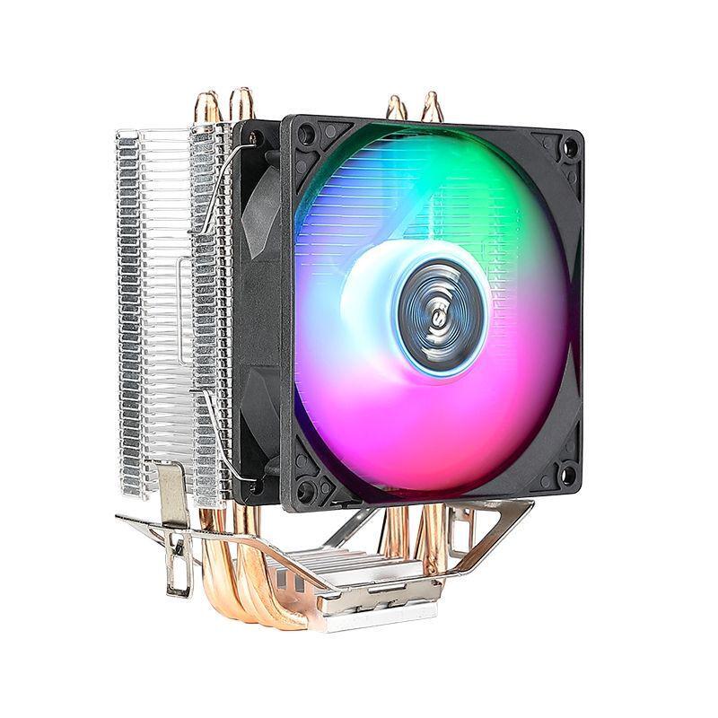 Бесшумный кулер для процессора Frost Dual Heat Pipe с вентилятором Luminous для настольных компьютеров AMD и Intel 1151/1155/2011