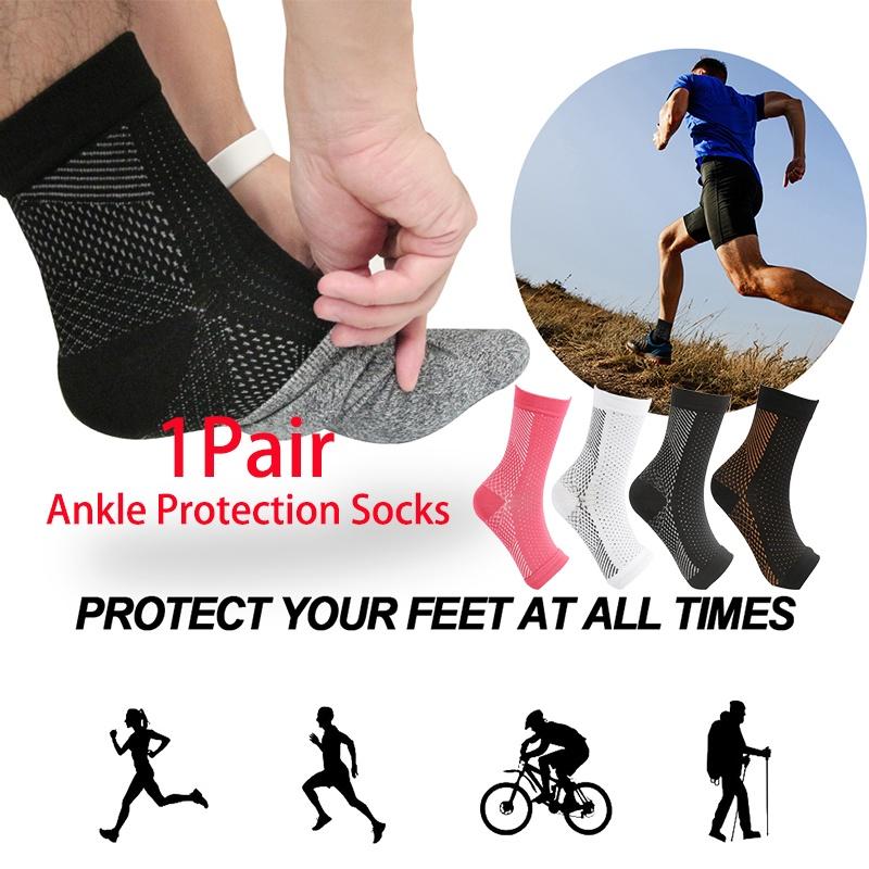 One Ankle Pair Compression Socks Sports Protection Basketball Running Sock Ankle