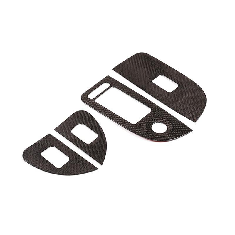 Dry Carbon Fiber Window Lift Switch Button Frame Cover Trim For Alfa Romeo Giulia 2017 2018 Car Accessories Kit