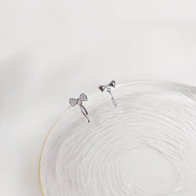 Милые и классные серьги для девочек Простые и изысканные серьги в виде банта Студенческие серьги